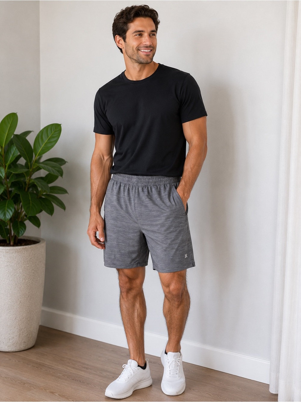 Lululemon Men’s Grey Heather Athletic Running Shorts Size XS